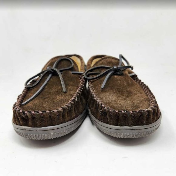 Men\'s 11 Florsheim Cozzy Tie Slippers in chocolate brown main image 6